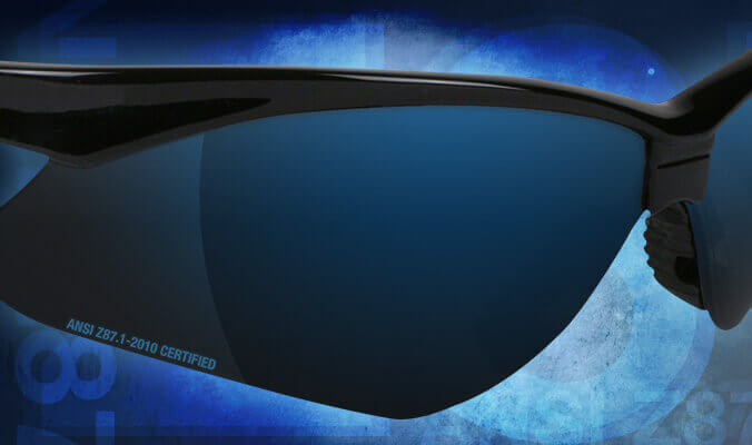 Safety Glasses with ANSI Z87.1 markings on the lens
