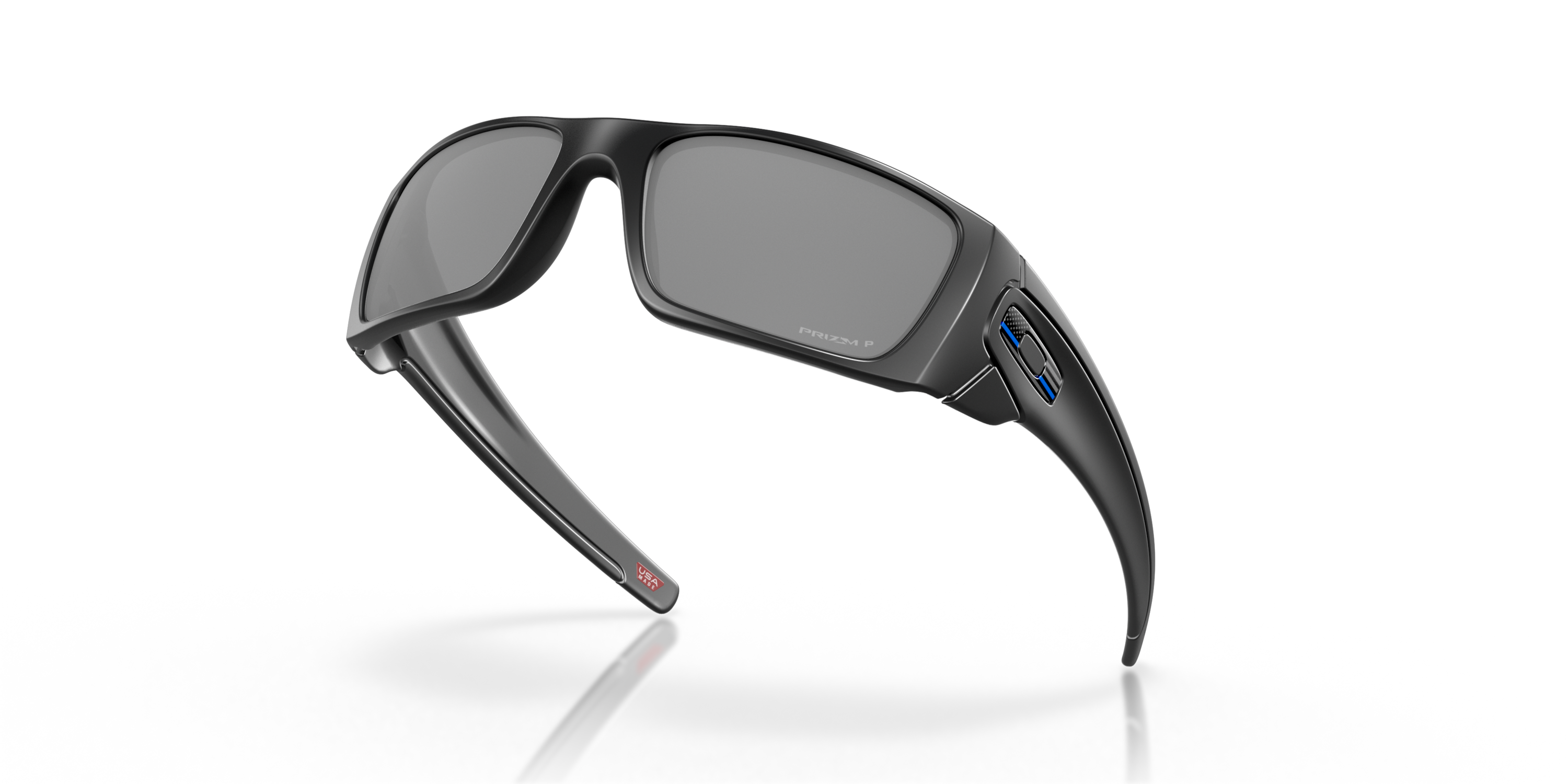 Oakley SI Fuel Cell Sunglasses Tonal Thin Blue Line Matte Black with Prizm Black Polarized Lenses-Safety Glasses USA-4