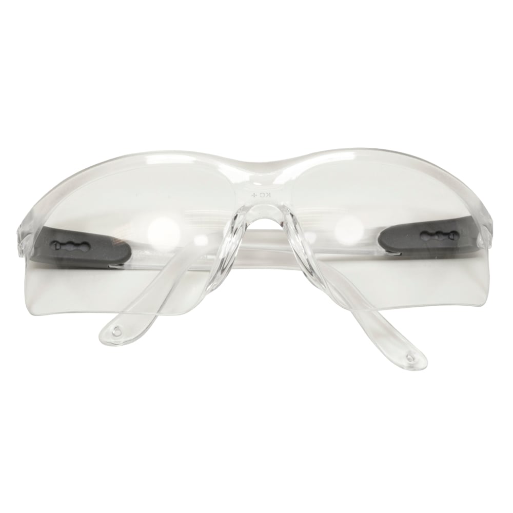 KleenGuard Visio 14470 Economy Safety Glasses with Clear Lenses Front Folded Temples
