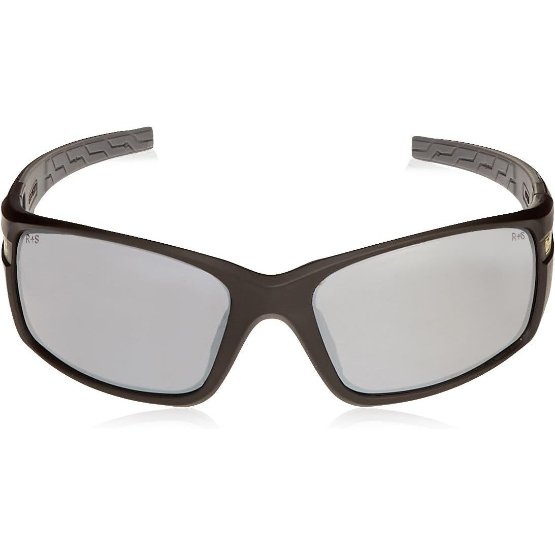 DeWalt Auger DPG101-6D Safety Glasses Black Frame with Silver Mirror Lenses Front View