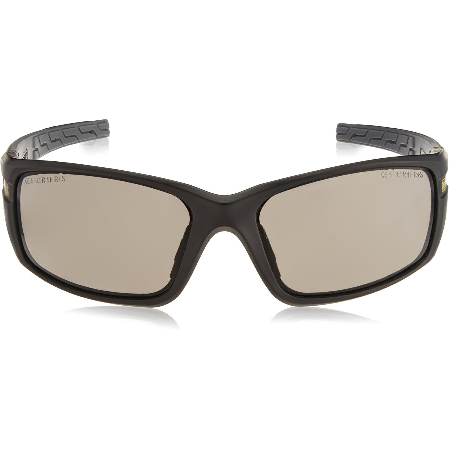 DeWalt Auger DPG101-2D Safety Glasses Black Frame with Smoke Lenses Front View