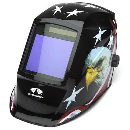 Pyramex Leadhead WHAM30 Series Auto-Darkening Welding Helmet-American Eagle-WHAM3030AE-Safety Glasses USA-4