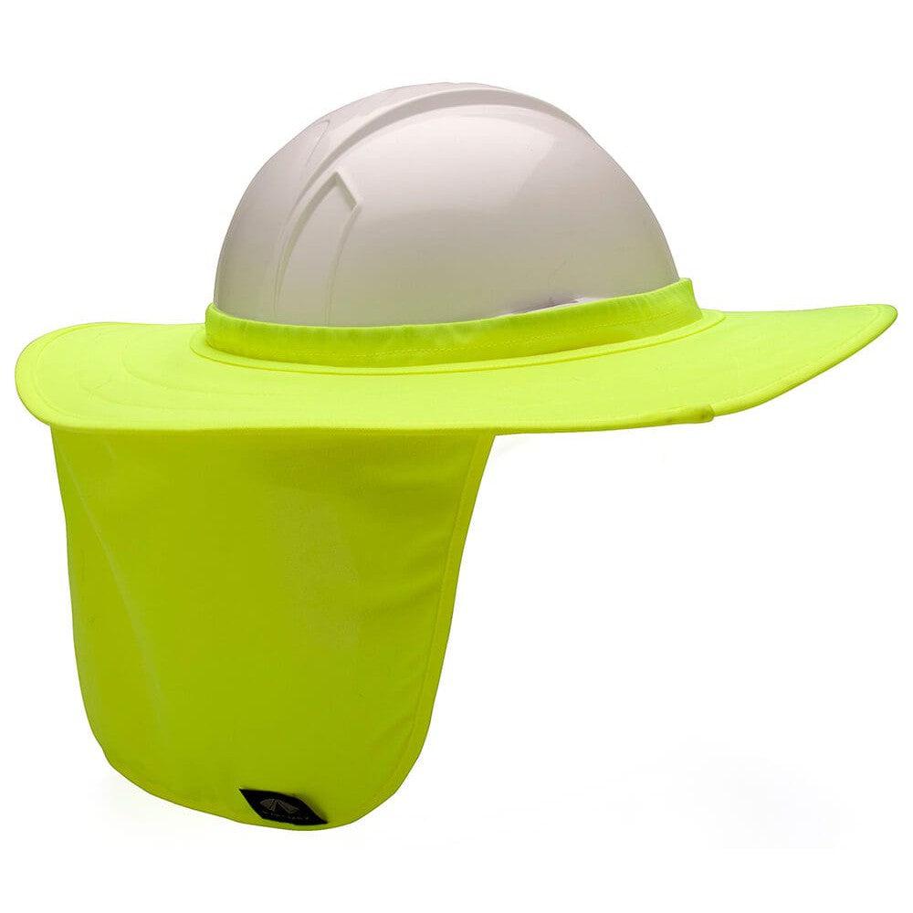 Pyramex HPSHADE Hard Hat Brim with Neck Shade-Hi-Vis Lime-HPSHADE30-Safety Glasses USA-3