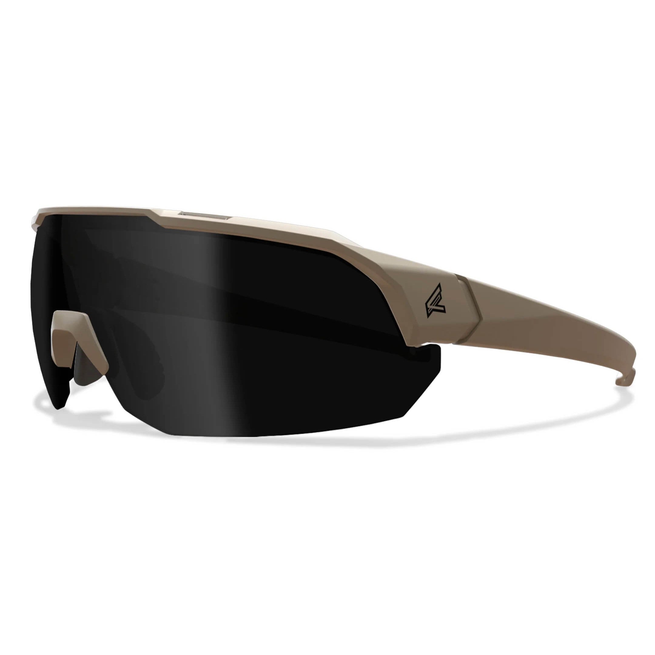 Edge Arc Light Ballistic-Rated Safety Glasses with Vapor Shield Anti-Fog Lenses-Tan449 Frame - Polarized Smoke Lens-AL26PVS-Safety Glasses USA-8