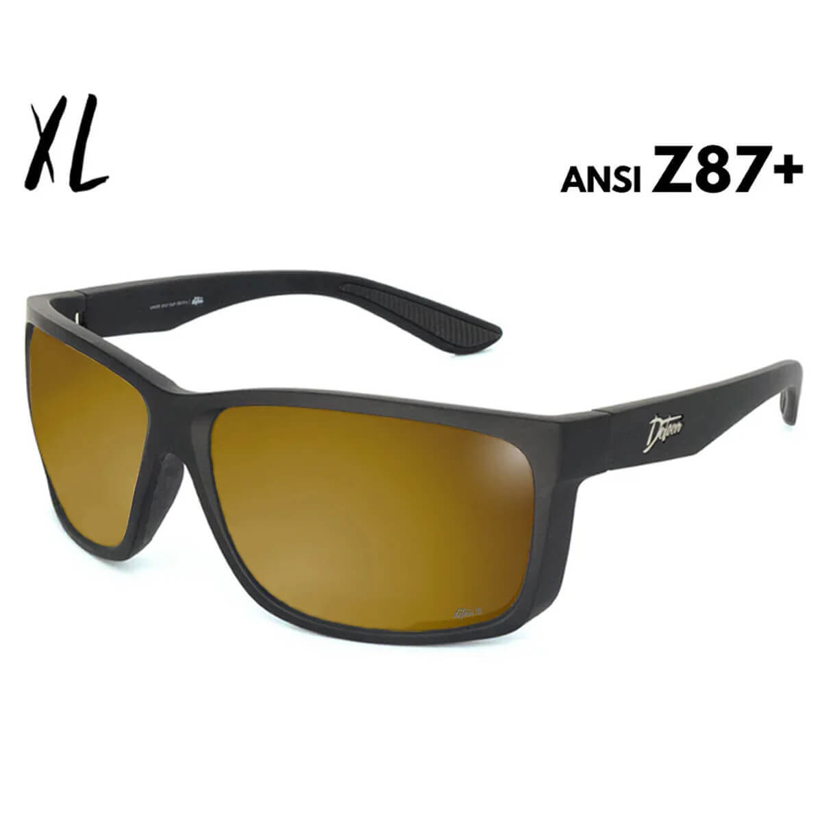 Detour Breach XL Z87+ Safety Glasses with Matte Black Frame and Polarized 24k Gold Lens-Safety Glasses USA-1