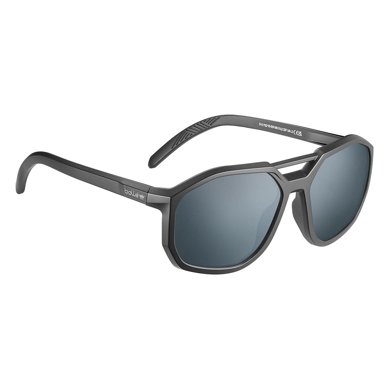 Bolle ALTUST20M Altus Safety Glasses Black with Smoke Lenses