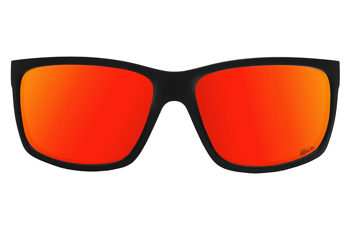 Detour Breach XL Z87+ Safety Glasses with Matte Black Frame and Polarized Red Sunset Lens-BREACH_XL-533-Safety Glasses USA-3