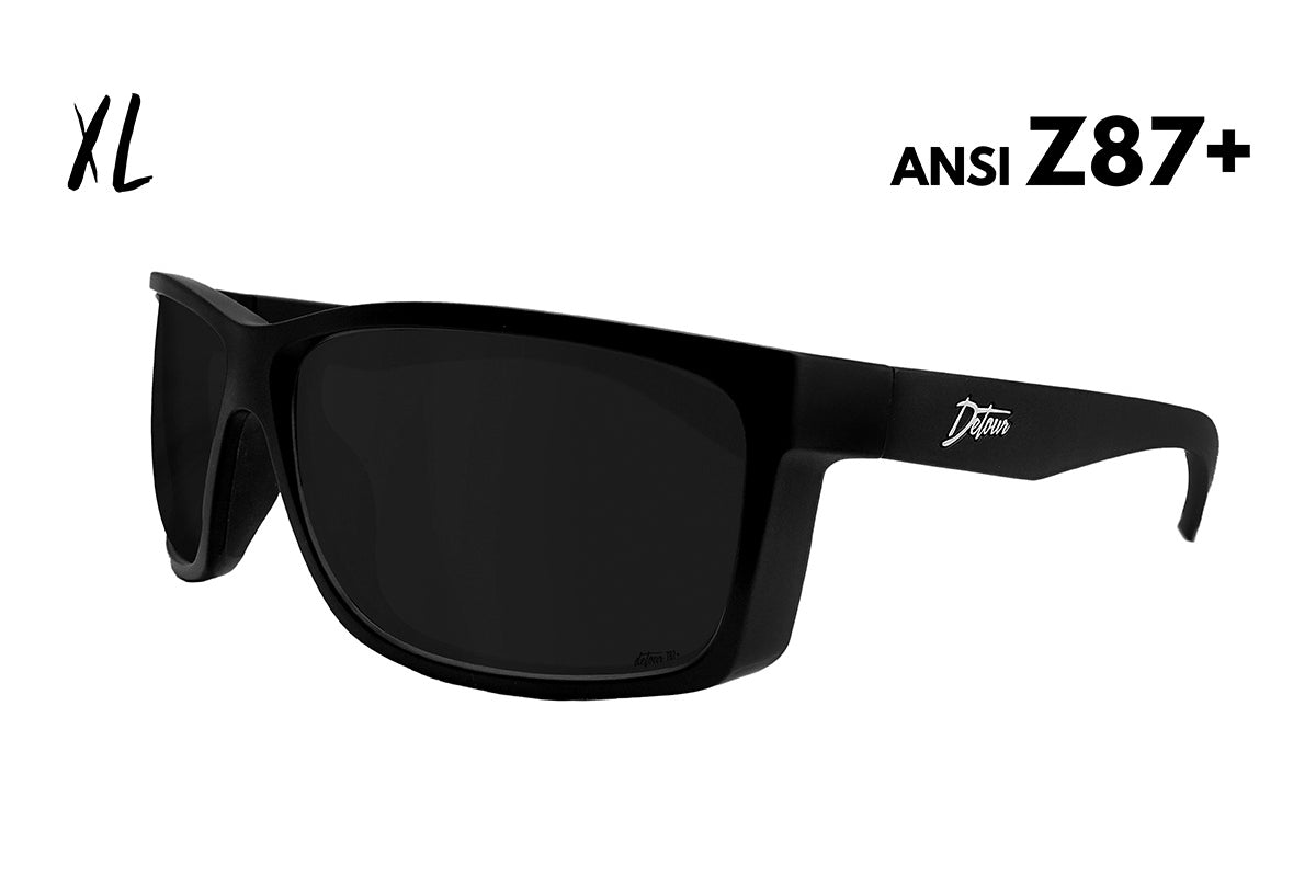 Detour Breach XL Z87+ Safety Glasses with Matte Black Frame and Polarized Jet Black Lens-BREACH_XL-530-Safety Glasses USA-1