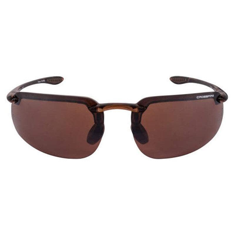 Crossfire ES4 Safety Glasses with Crystal Brown Frame and HD Brown Flash Mirror Lens-CF-211125-Safety Glasses USA-2