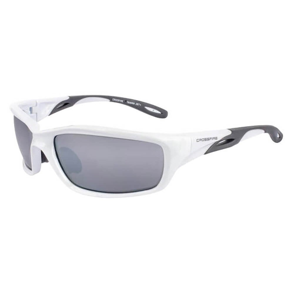 Crossfire Infinity Safety Glasses with Pearl White Frame and Silver Mirror Lens-CF-2243-Safety Glasses USA-1