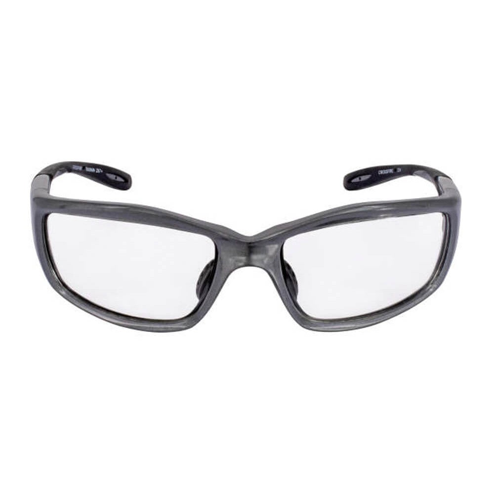 Crossfire Infinity Safety Glasses with Shiny Pearl Gray Frame and Clear Lens-CF-224-Safety Glasses USA-2