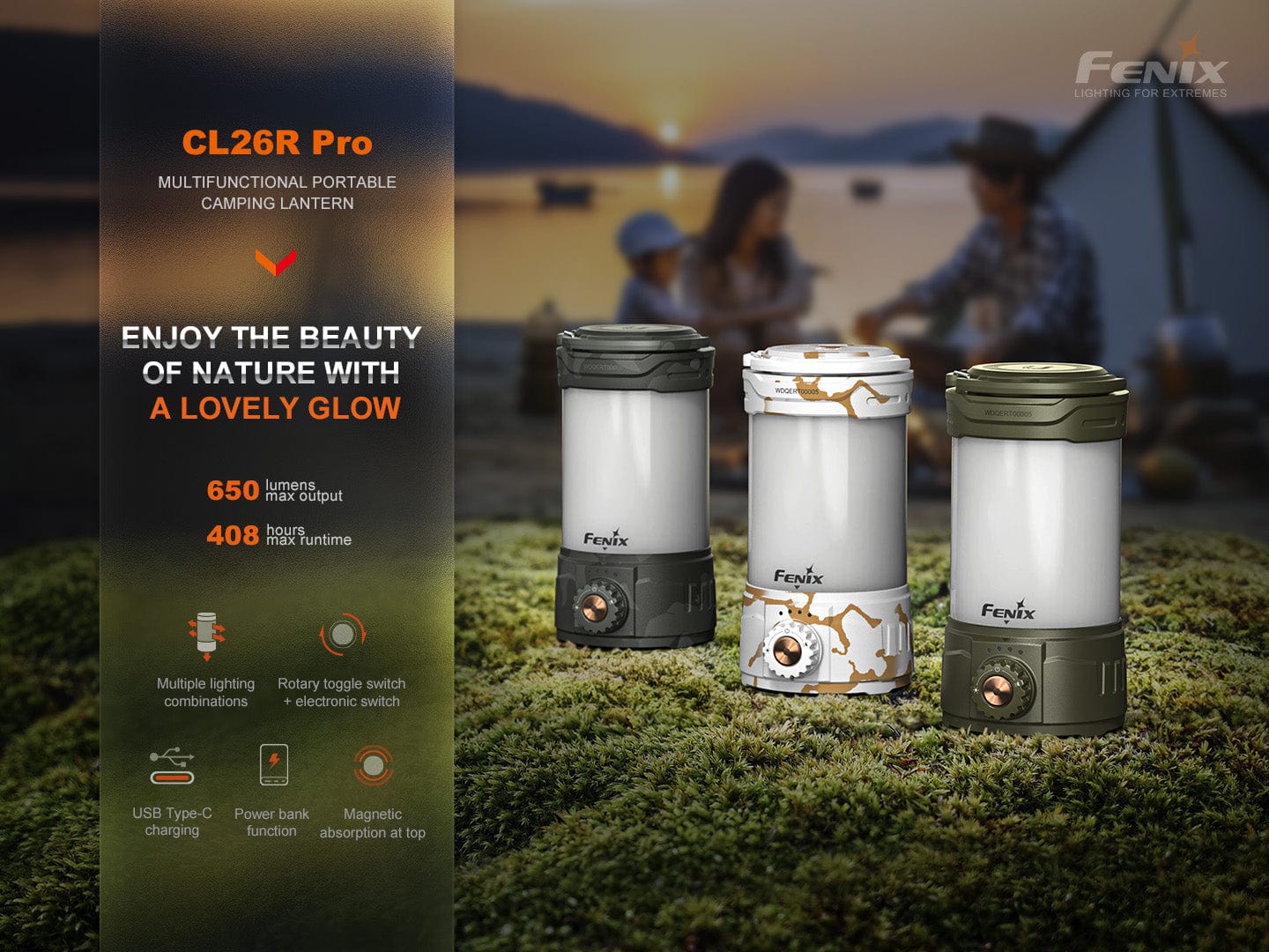 Fenix CL26R PRO High Performance LED Rechargeable Camping Lantern--Safety Glasses USA-5