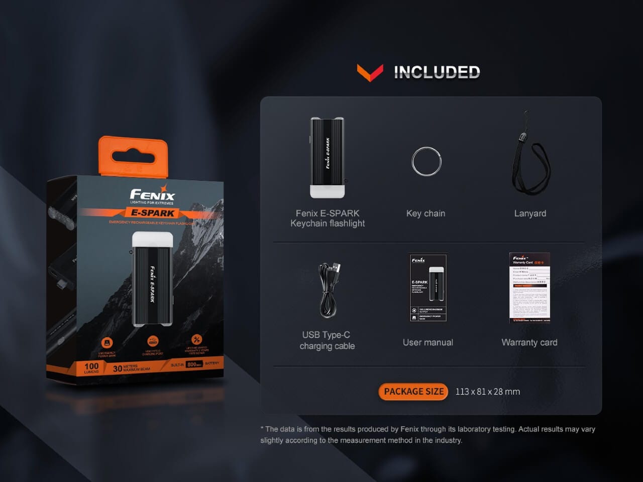Fenix E-SPARK Ultra-Thin Powerbank LED Flashlight-sku-44858670416168-Safety Glasses USA-13