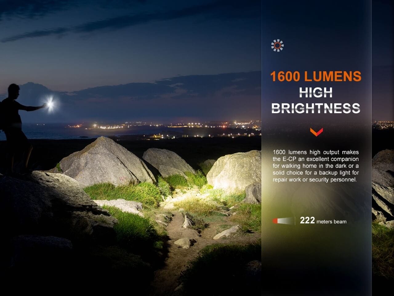 Fenix E-CP 1600-lumen LED Flashlight/Powerbank--Safety Glasses USA-10
