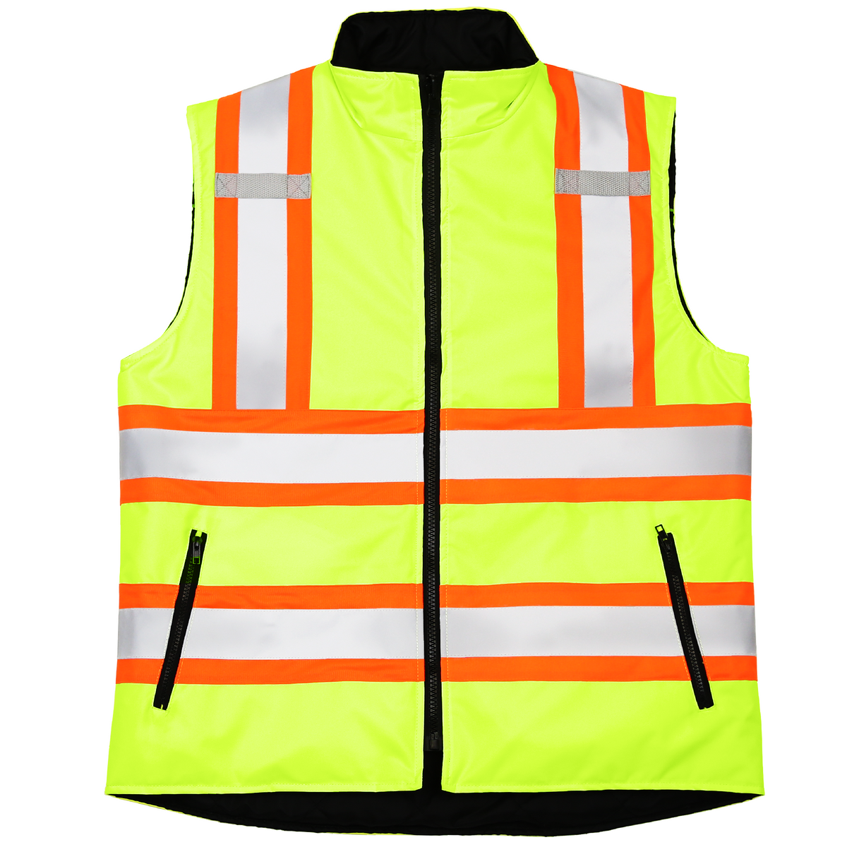 Jorestech Hi-Vis Two-Tone Reversible Insulated Safety Vest with Reflective Strips