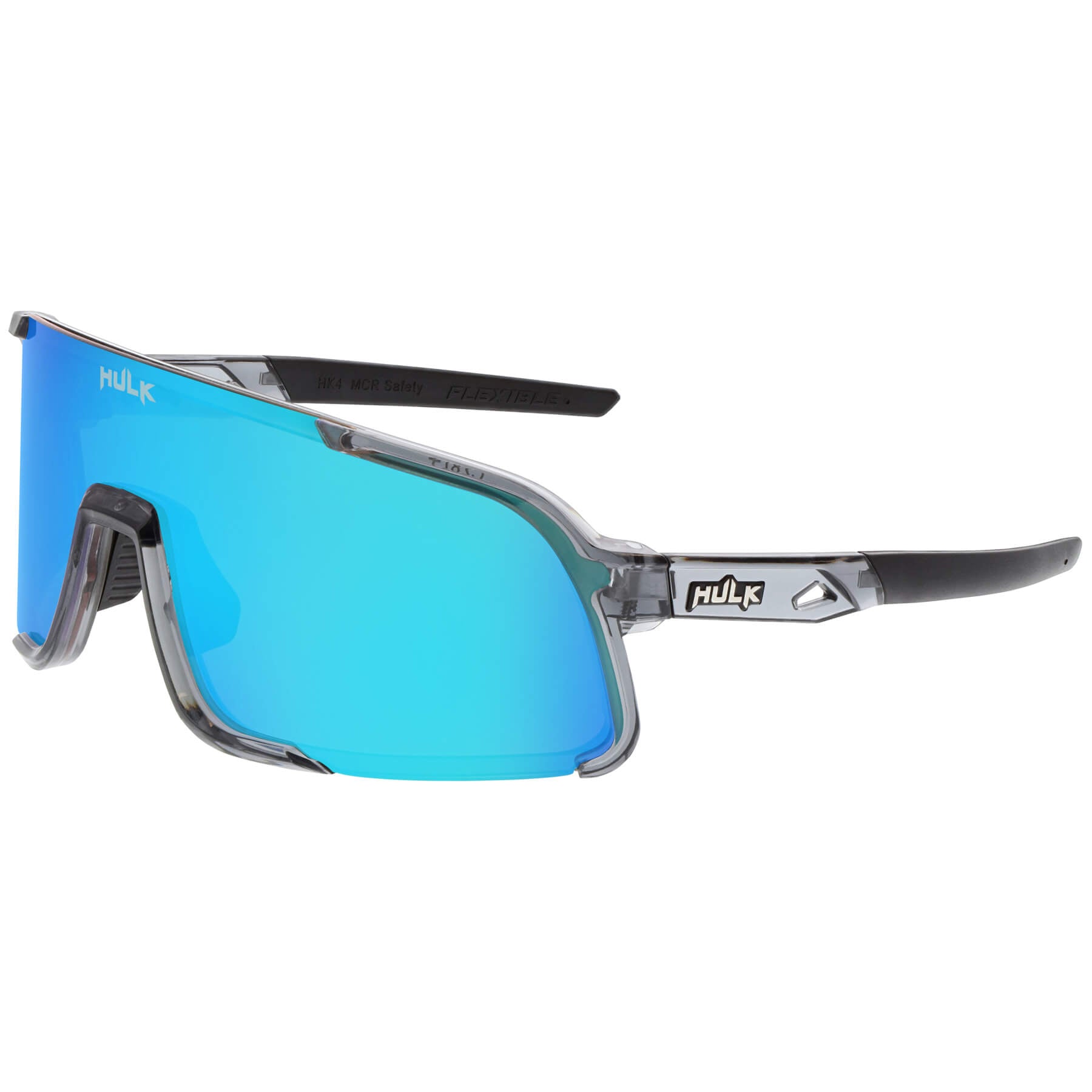 MCR Safety Hulk HK4 Retro Safety Glasses-HK428CBP-Crystal Gray Frame - Cayman Mirror MAX3 Hard Coat Lens-Safety Glasses USA-12