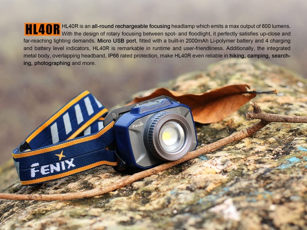 Fenix HL40R Focusable USB Rechargeable LED Headlamp--Safety Glasses USA-3