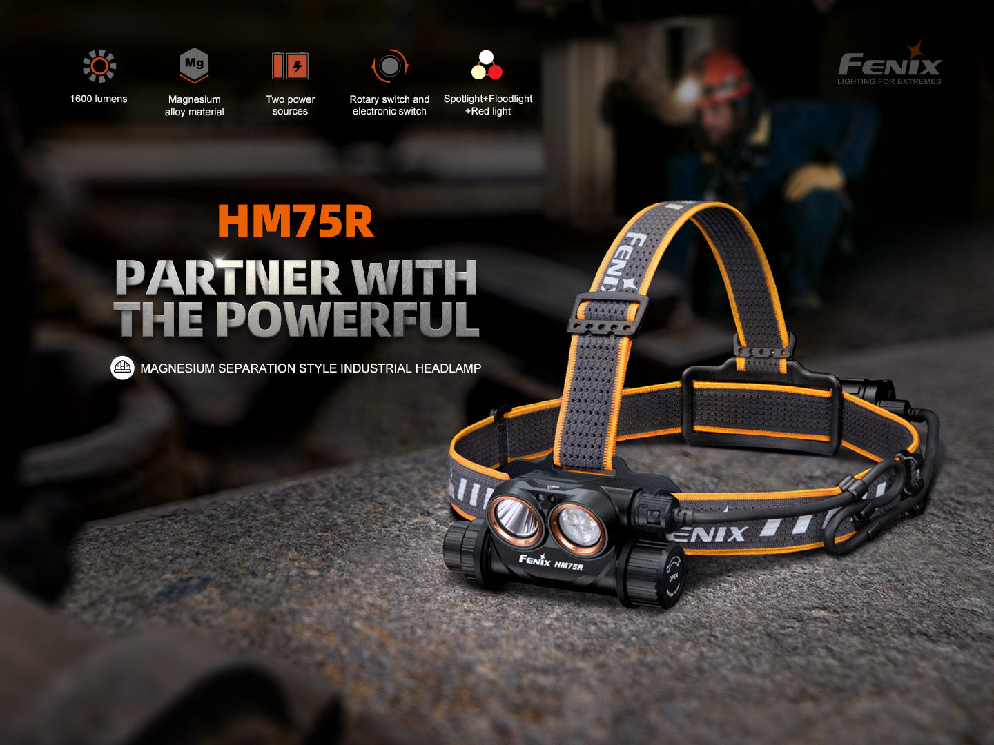 Fenix HM75R Rechargeable Industrial Headlamp - 1600 Lumens-FX-HM75R-Safety Glasses USA-3