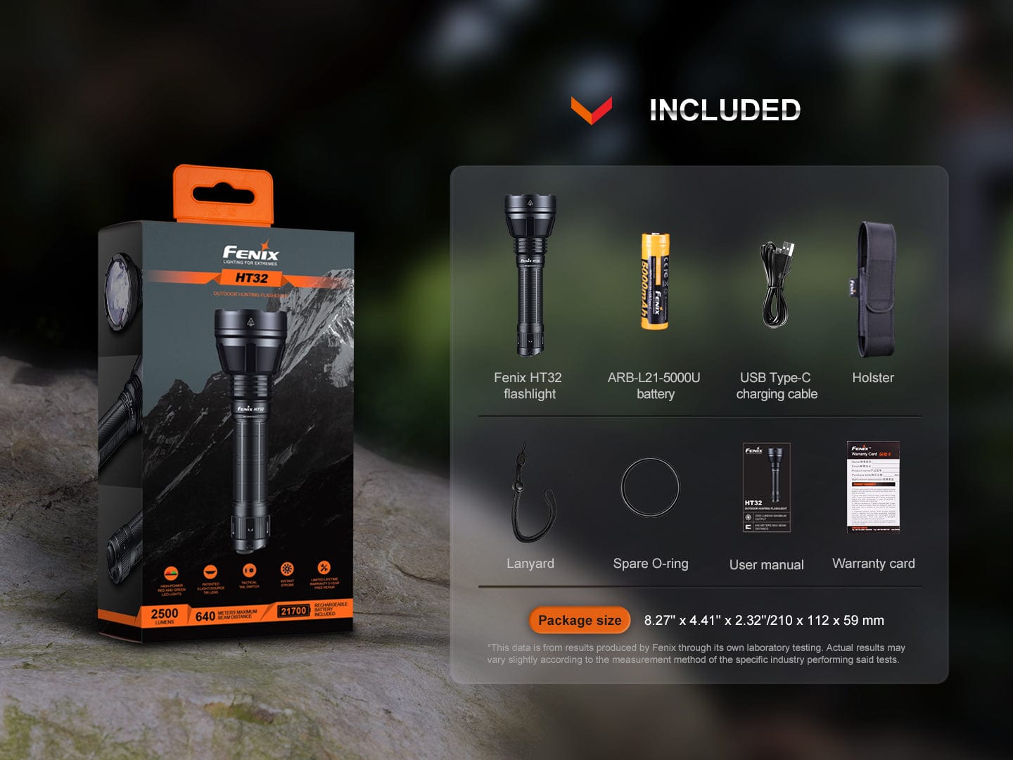 Fenix HT32 Hunting Flashlight with Red & Green Output-sku-46222815428904-Safety Glasses USA-16