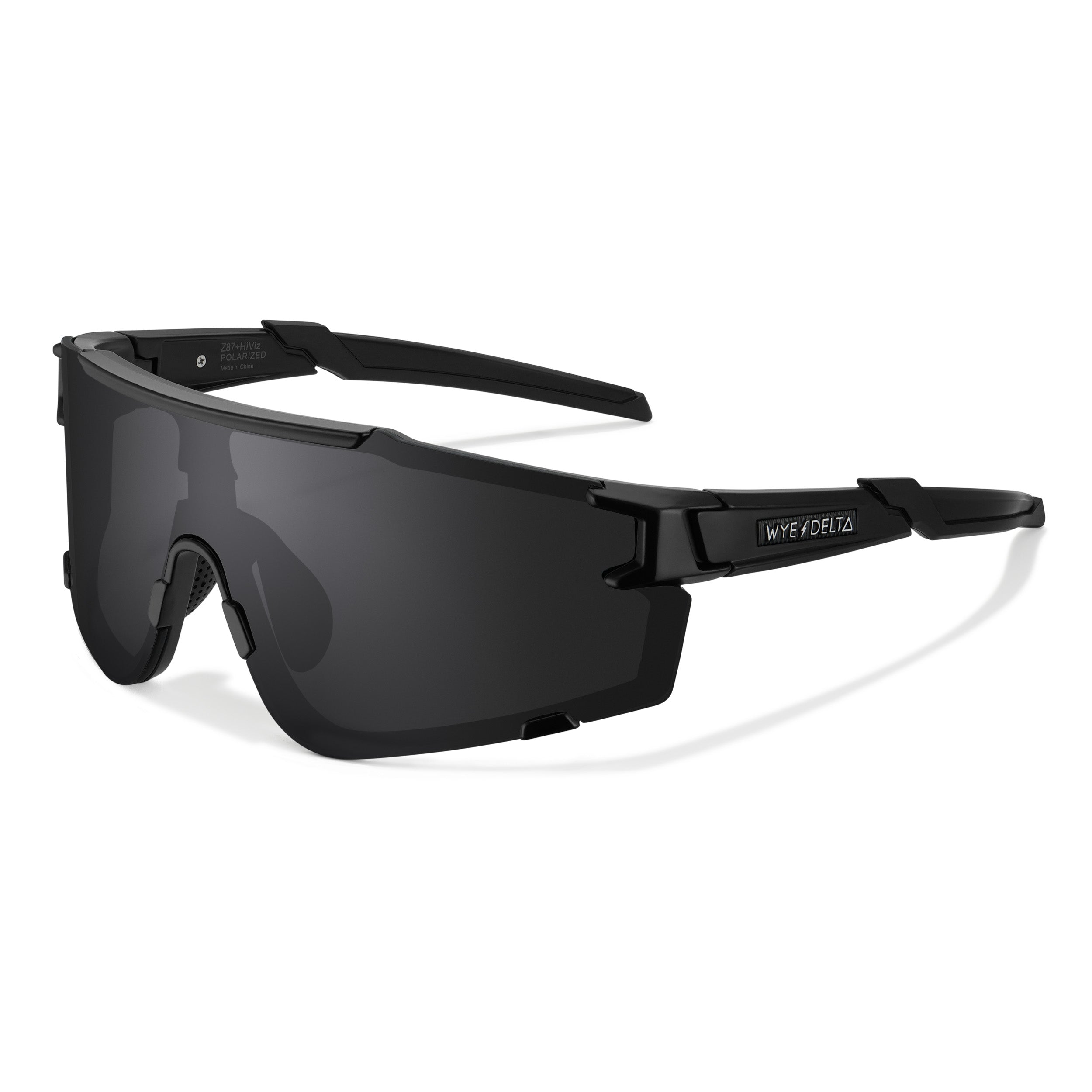Wye Delta Z87+ HiViz 2.0 Matte Black Polarized Safety Glasses-barcode-image_position