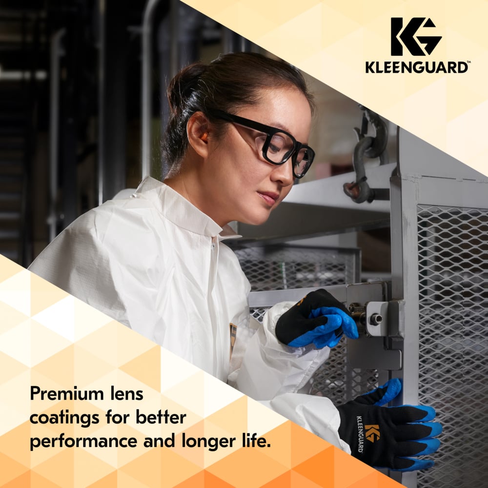 KleenGuard Maverick Safety Glasses with Black Frame and Clear Anti-Fog Lens-49309-Safety Glasses USA-7