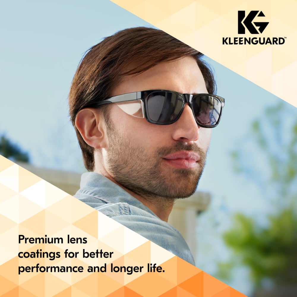 KleenGuard Maverick Safety Glasses with Black Frame and Gray Anti-Fog Lens-49311-Safety Glasses USA-2