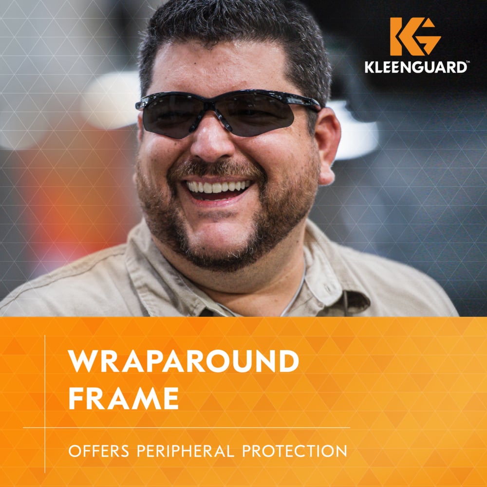 KleenGuard Nemesis 22475 Safety Glasses with Smoke Anti-Fog Lenses Feature a Wraparound Frame
