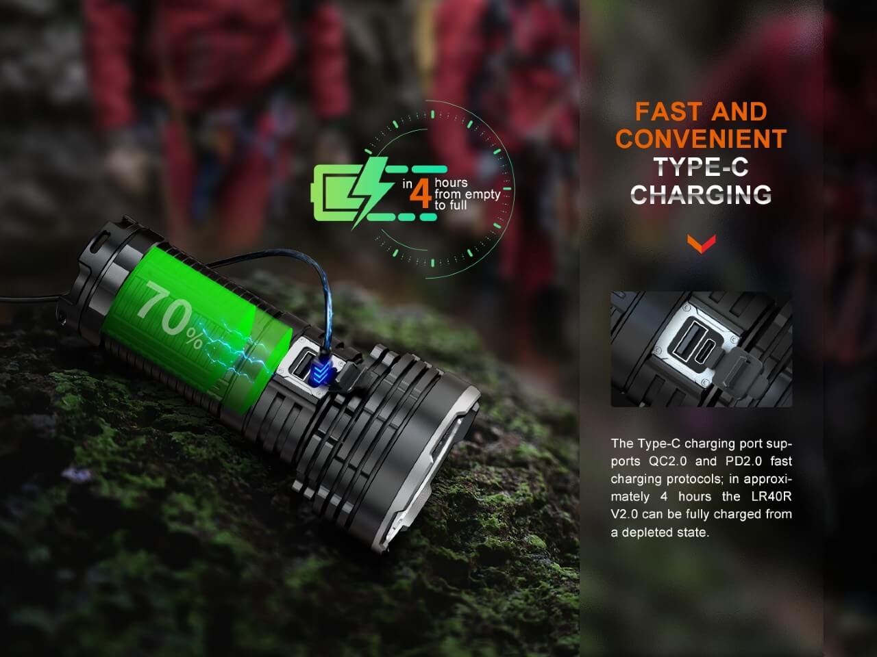 Fenix LR40R V2.0 Rechargeable LED Searchlight-sku-45248002294056-Safety Glasses USA-12