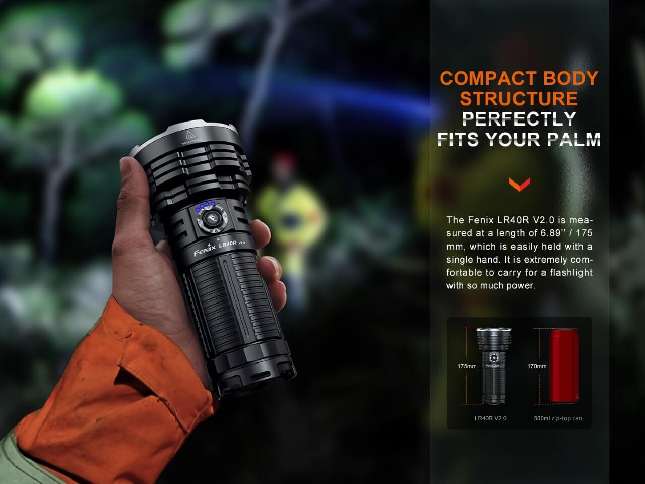 Fenix LR40R V2.0 Rechargeable LED Searchlight-sku-45248002294056-Safety Glasses USA-2