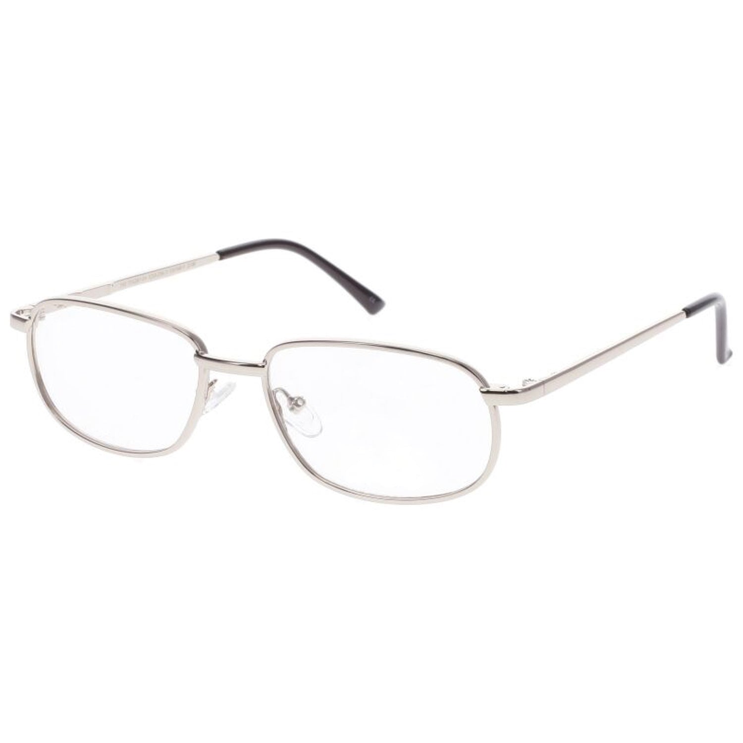 OnGuard OG070EZ Gold prescription safety glasses with rectangular lenses, metal frame, and black temple tips, ANSI Z87.1 certified.