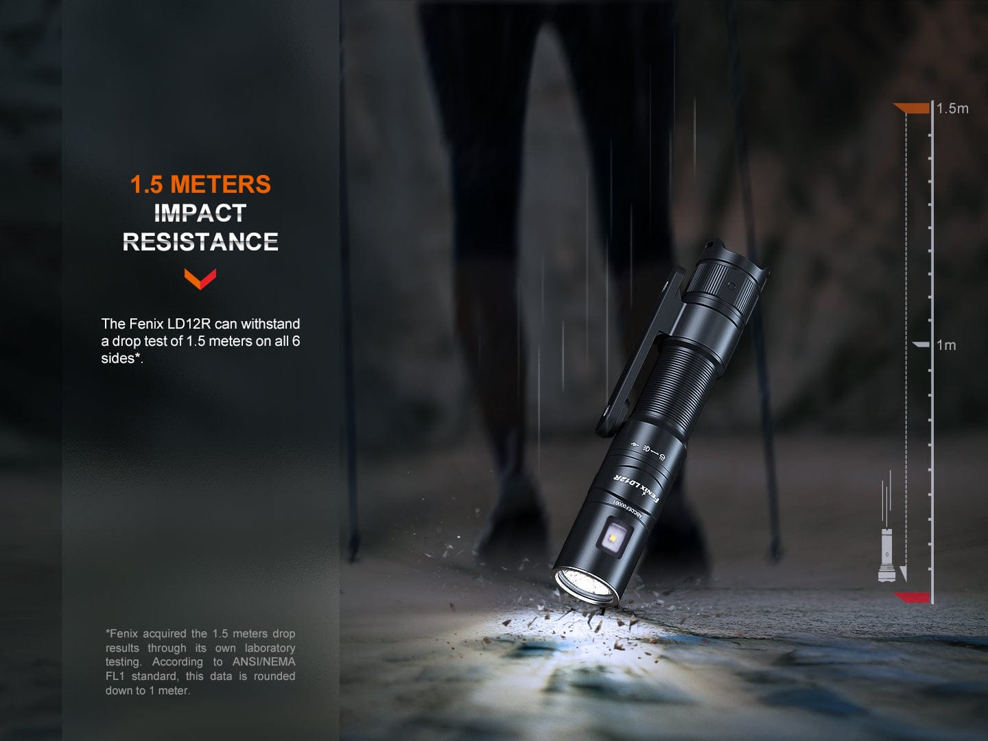 Fenix LD12R Dual Light Flashlight - 600 Lumens-FX-LD12R-Safety Glasses USA-14