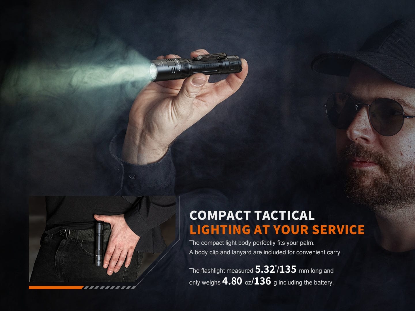 Fenix PD32R Rechargeable Silent Switch LED Flashlight-sku-48300746899752-Safety Glasses USA-2