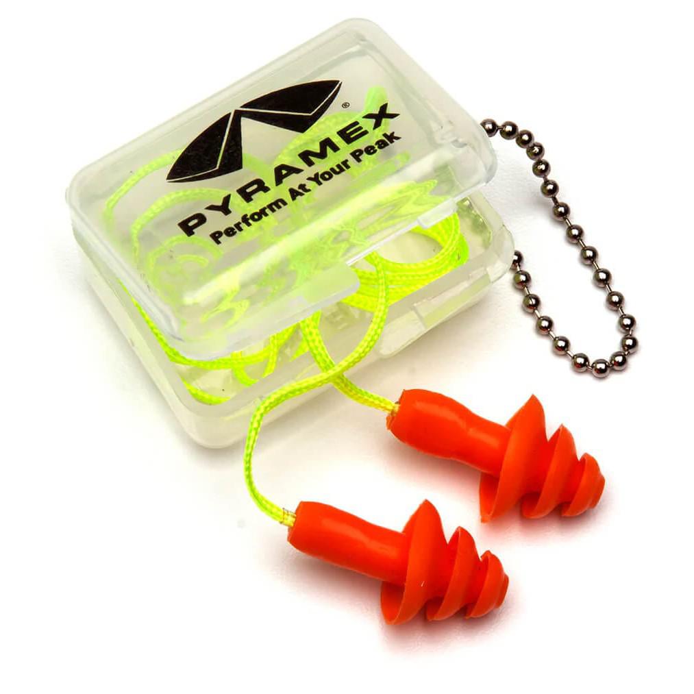 Pyramex RP3001PC Reusable Corded Earplugs w/Case NRR-25 (30-Pr Box)-RP3001PC-Safety Glasses USA-1