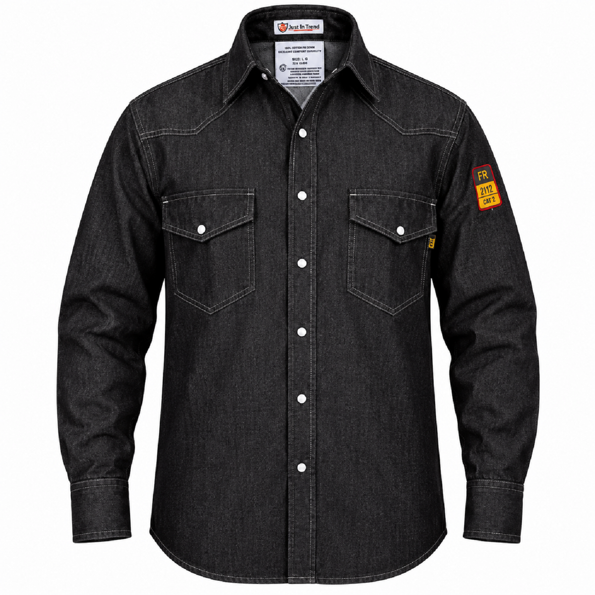 Just in Trend Flame-Resistant FR Denim Shirt 100% Cotton