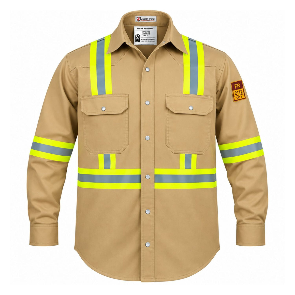 Just In Trend Flame-Resistant High-Visibility Shirt 100% Cotton