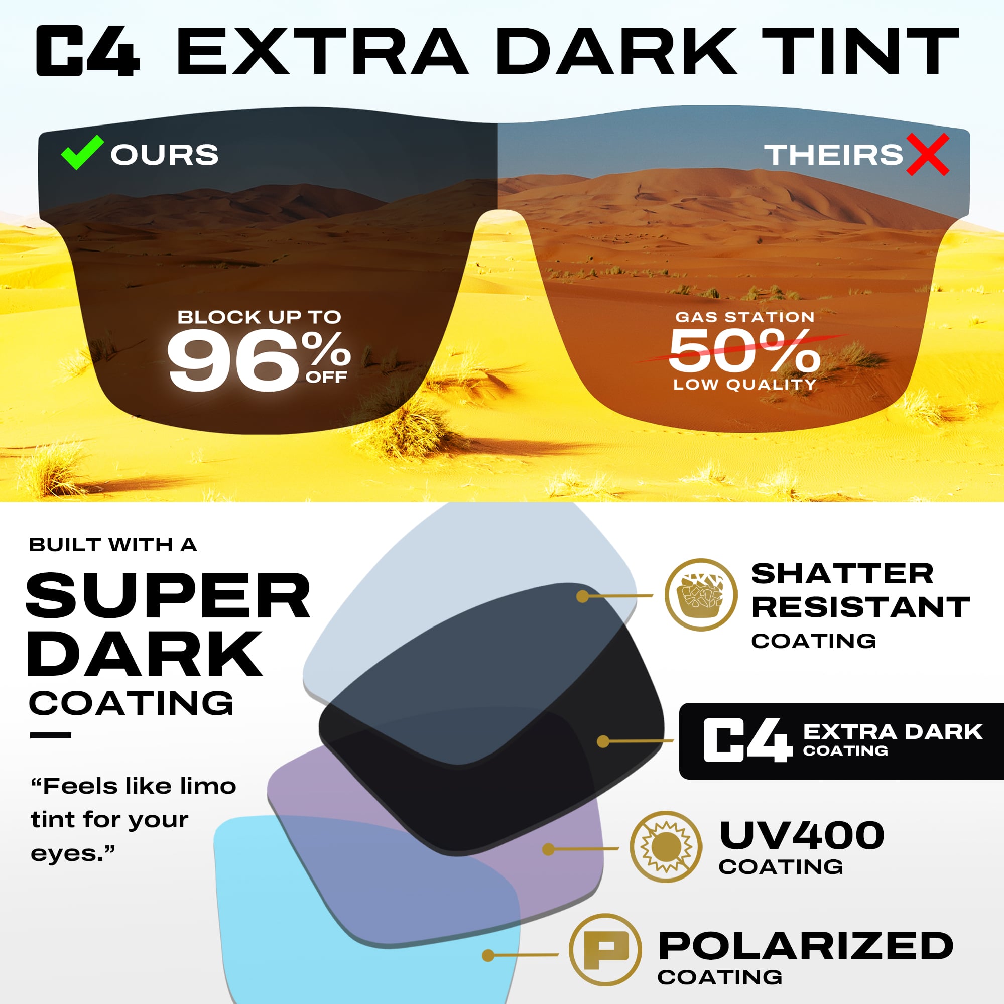 TOROE RANGE Glossy Frame Polarized Sunglasses-5