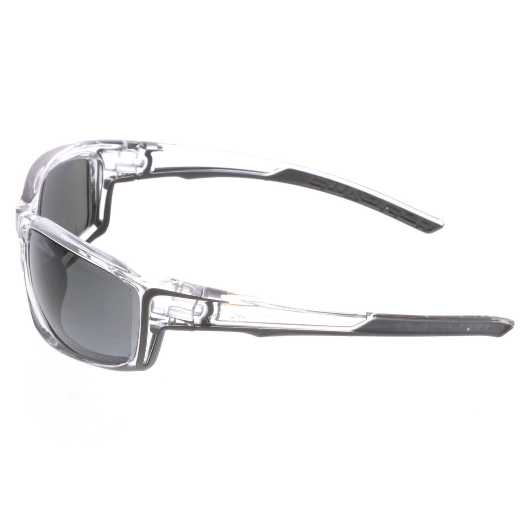 MCR Safety Swagger SR4 Safety Glasses with Clear Frame and Polarized Black Mirror MAX36 Anti-Fog Lens-Safety Glasses USA-3