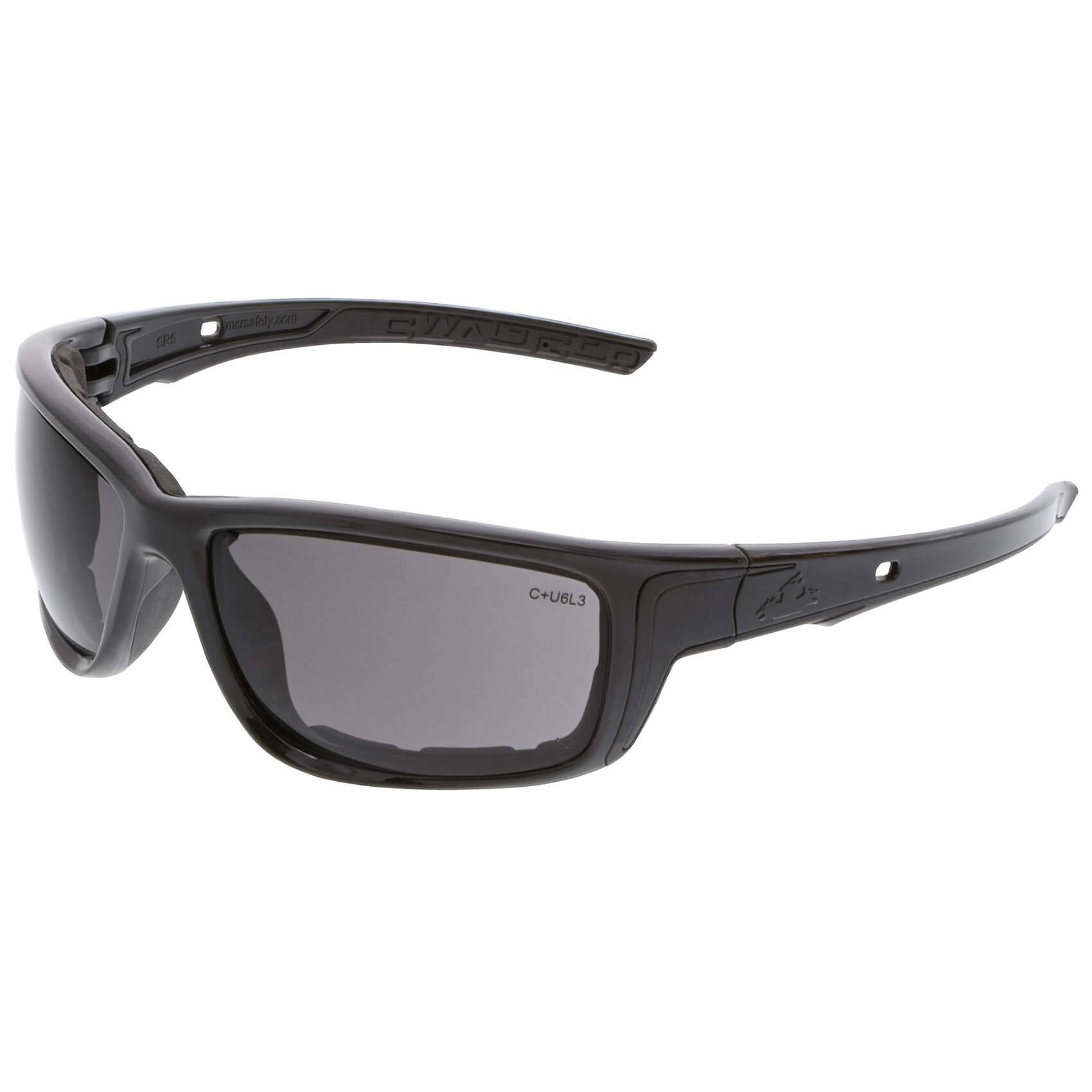 MCR Safety Swagger SR5 Foam-Lined Safety Glasses with Black Frame and Gray Anti-Fog Lens-Safety Glasses USA-1