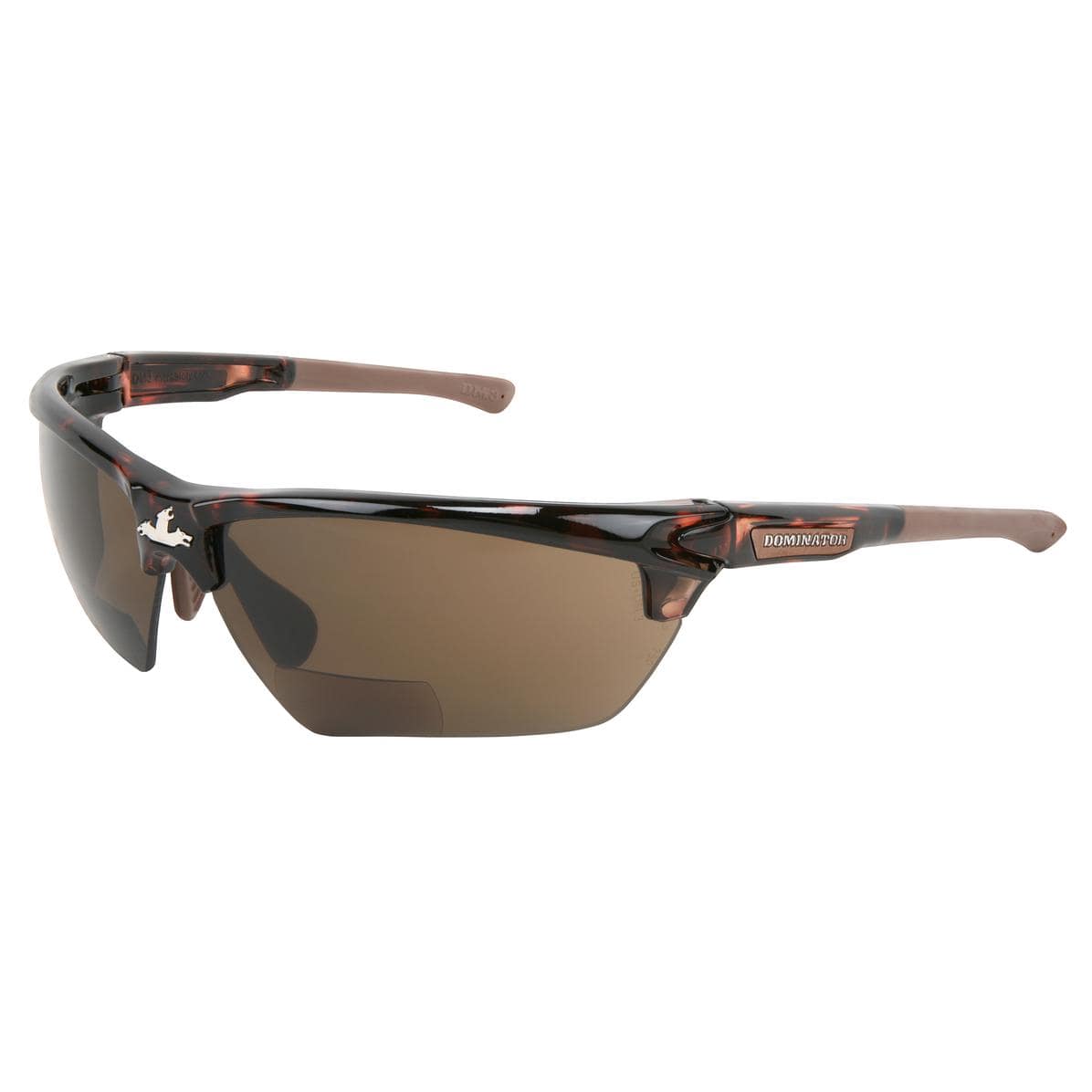 MCR Safety Dominator DM3 Bifocal Safety Glasses Tortoise Frame with Brown Anti-Fog Lens