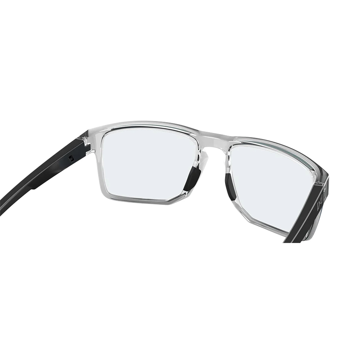 Wiley X Founder Worksight clear prescription safety glasses with black temples.
