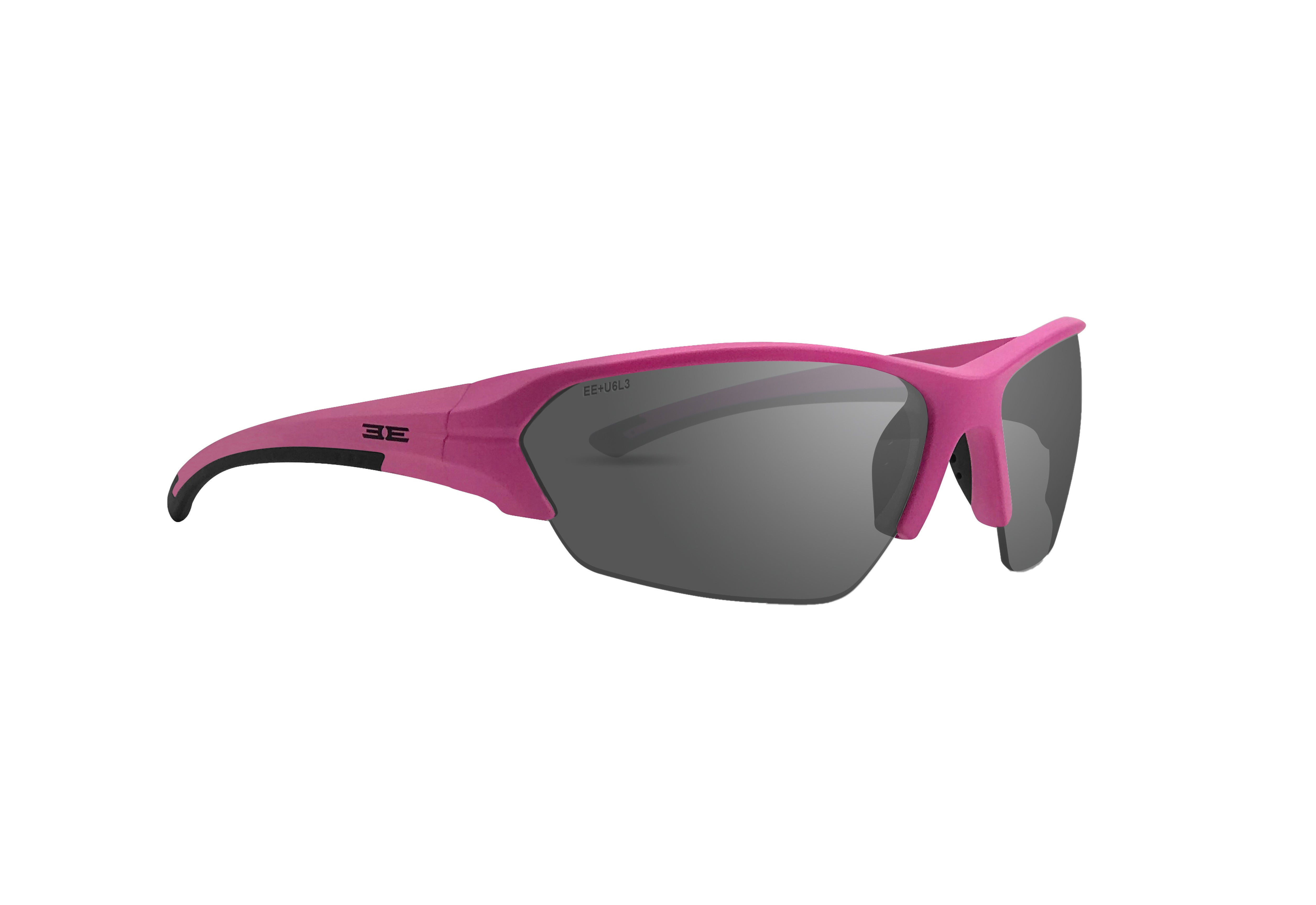 Epoch Eyewear Wake Pink Frame Smoke Lenses Safety Glasses