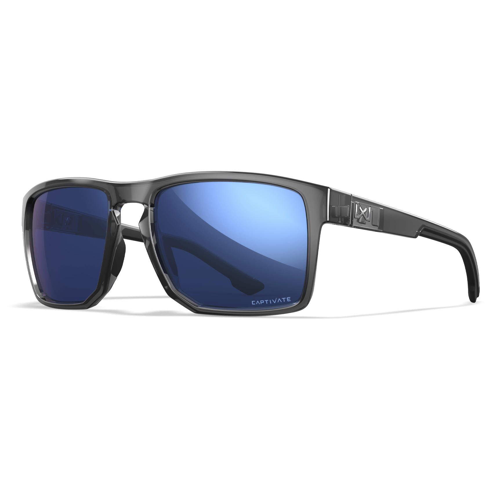 Wiley X Founder Safety Sunglasses with Detachable Side Shields-Polarized Blue Mirror-WX-AC6FND09-Safety Glasses USA-1