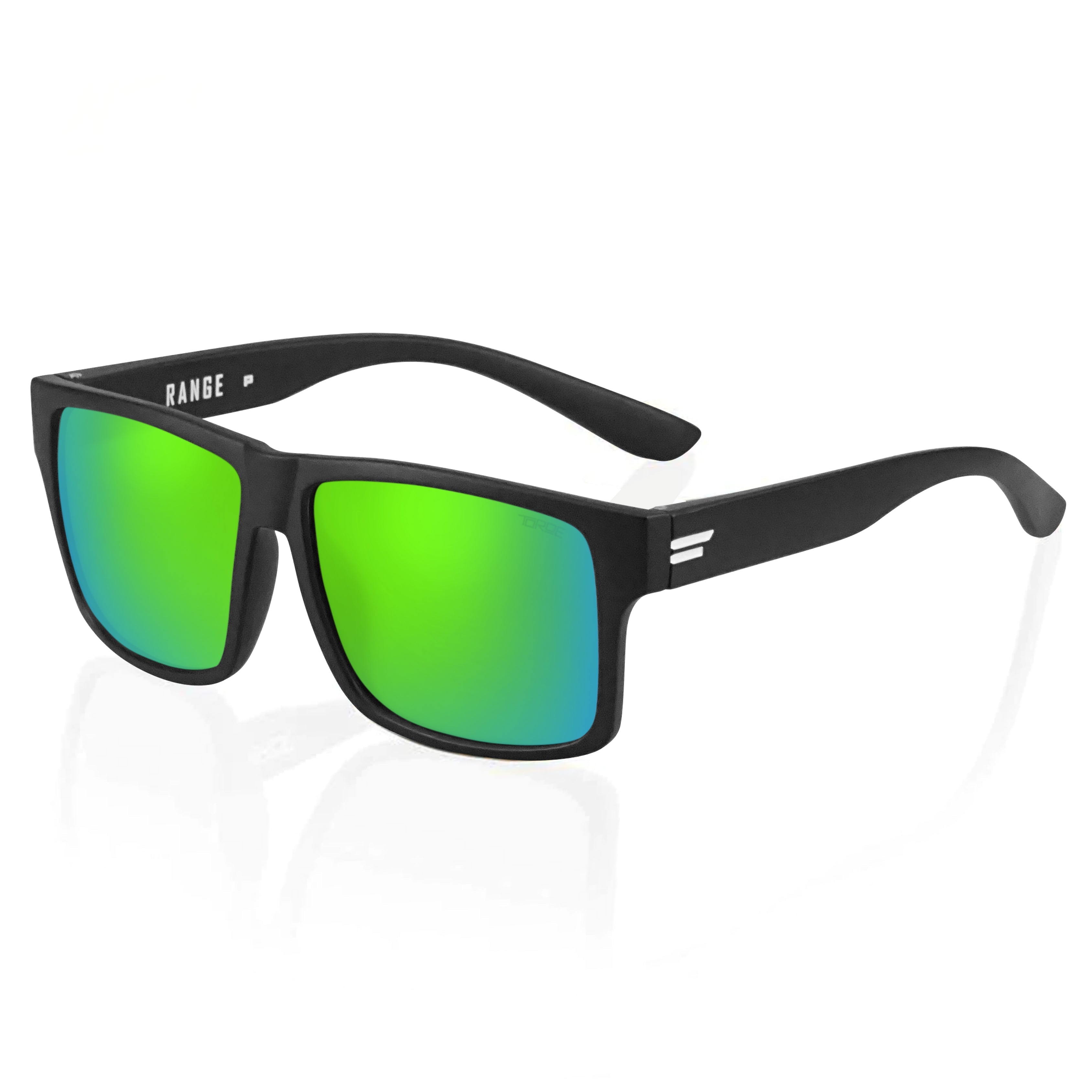 TOROE RANGE Polarized Sunglasses-RANGE-MBLK-W-GRN-White-11