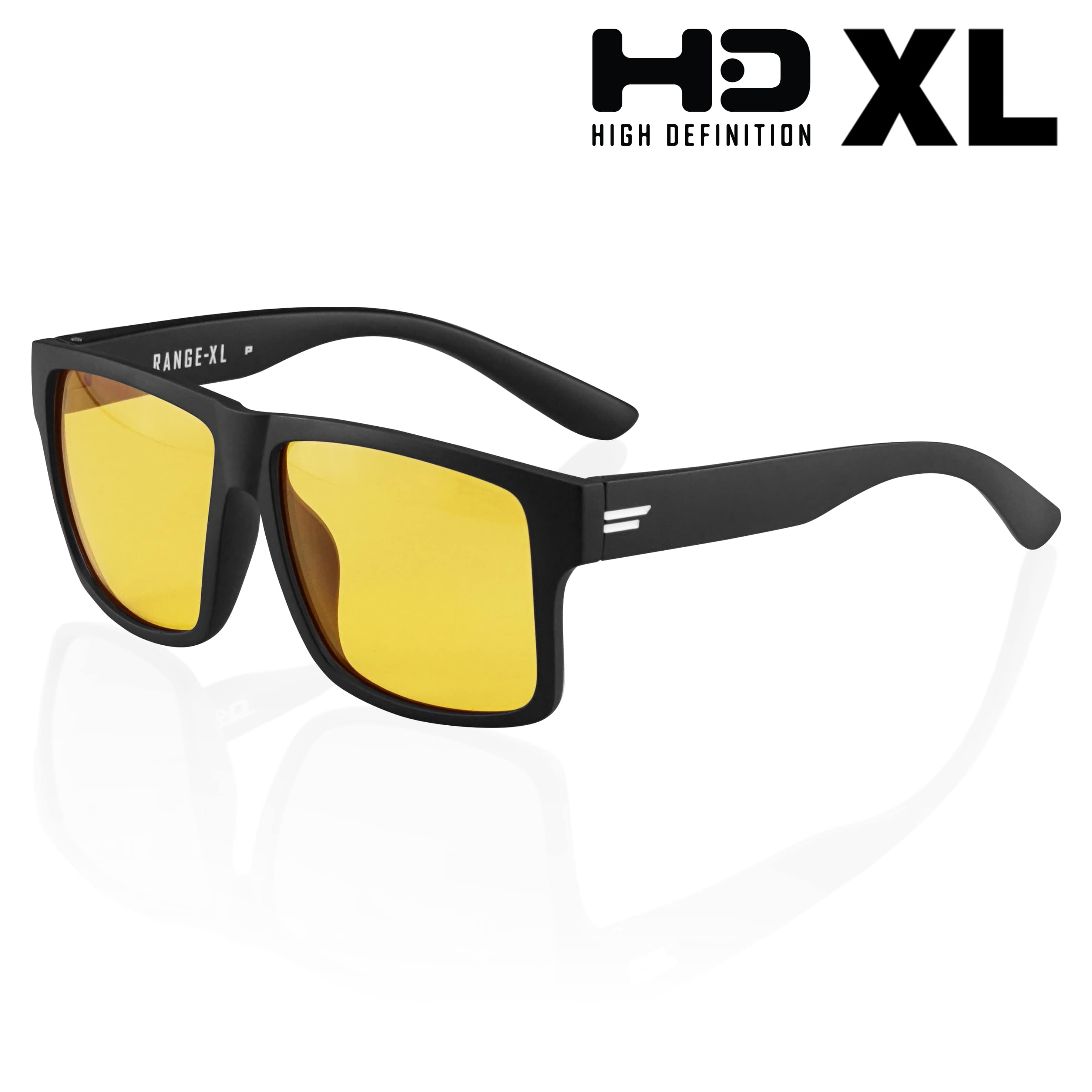 TOROE RANGE-XL Night Driving HD Polarized Sunglasses-XL-RANGE-MBLK-W-YEL-White-1