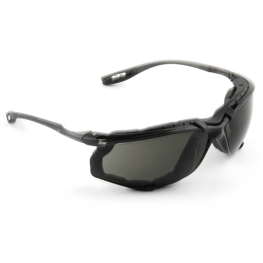 3M Virtua CCS Safety Glasses with Blue Temples Foam Gasket and Gray Anti-Fog Lens
