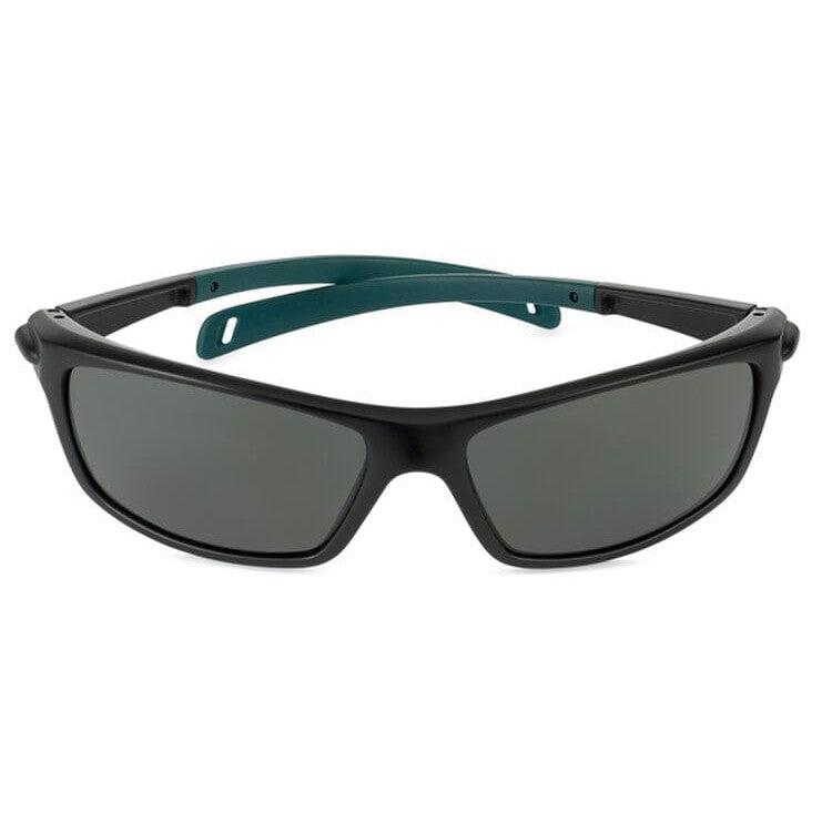 Bolle Baxter Safety Glasses with Black Frame and Polarized Smoke Lens - Front View