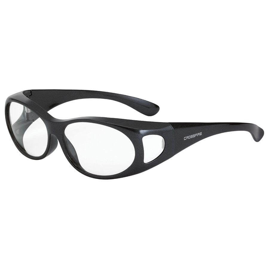 Crossfire OG3 OTG Safety Glasses with Shiny Pearl Gray Frame and Clear Lens 3111
