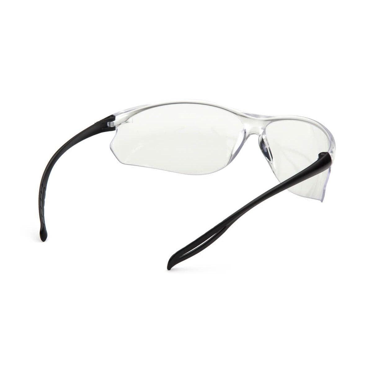 Pyramex Neshoba Safety Glasses with Black Temple and Clear Anti-Fog Lens S9710ST - Back View