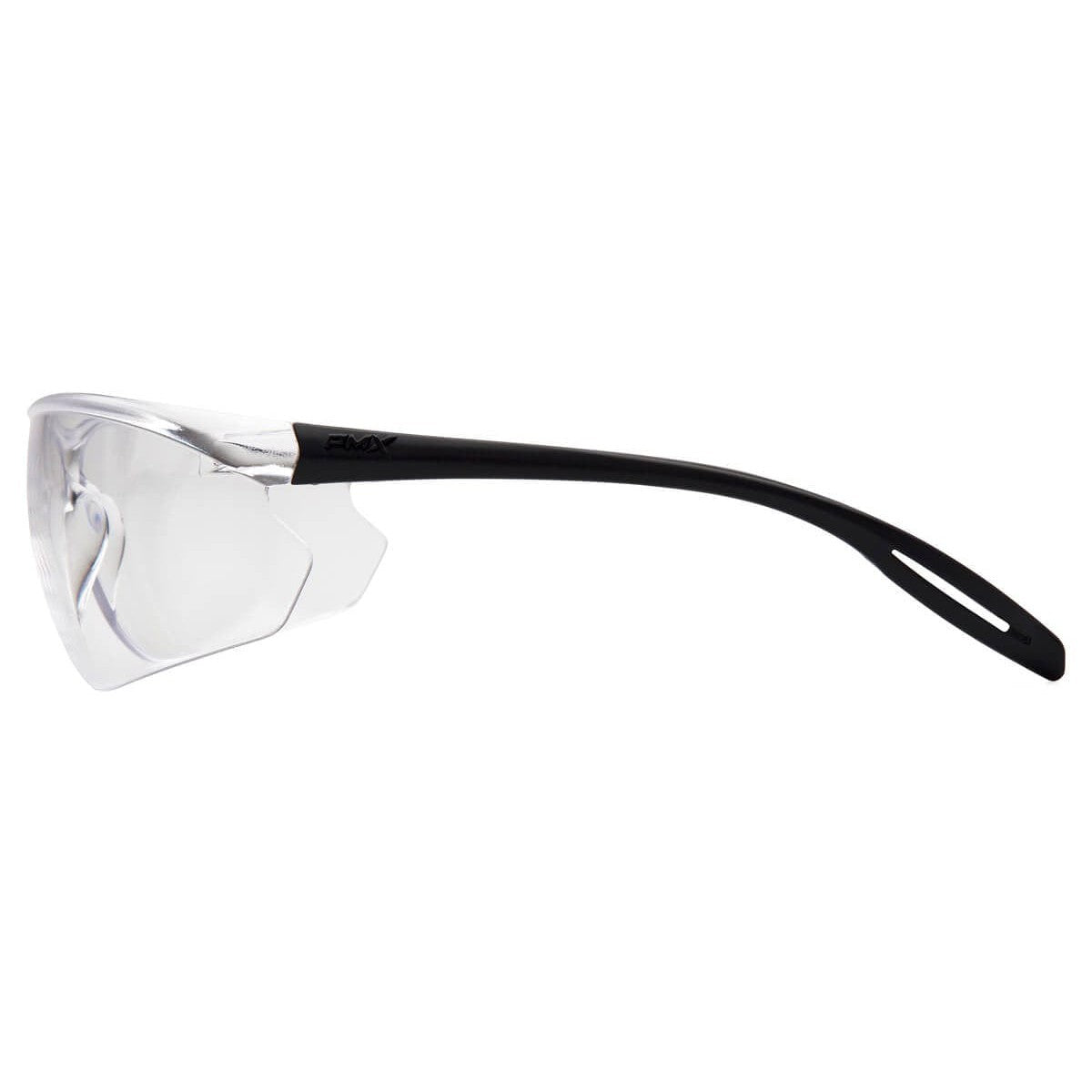 Pyramex Neshoba Safety Glasses with Black Temple and Clear Anti-Fog Lens S9710S - Side View