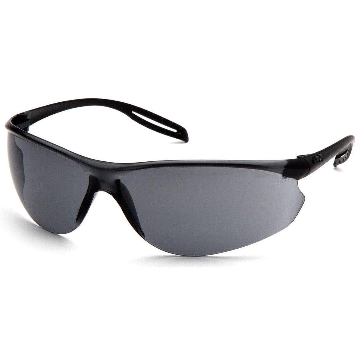 Pyramex Neshoba Safety Glasses with Black Temple and Gray Lens S9720S